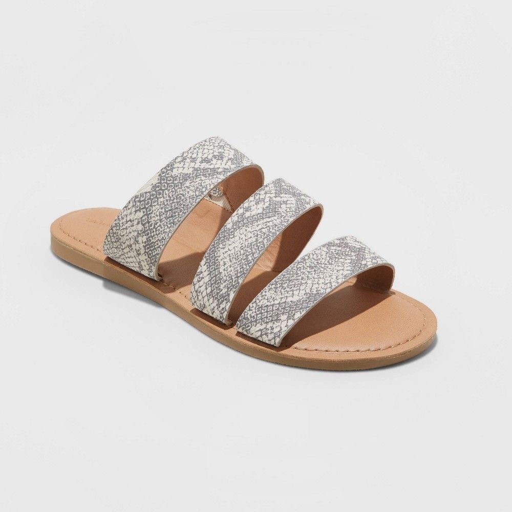 Universal Thread Slide Snake Print Sandals